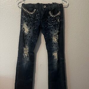 Rhinestoned jeans